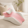 Рожева подушка ортопедична pillow-06/Клиноподібна подушка для сну з поліестеру/ Ортопедична подушка для підтримки ті
