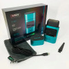 Чоловіча електробритва шейвер з USB, VGR V-307, Бірюзова / Акумуляторна бритва / Тример для обличчя