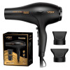 Фен VGR V 406 Black/ Фен професійний 2 насадки, 3000 Вт/ Фен 3 рівні обдування, 3 рівні температури