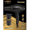 Фен VGR V 406 Black/ Фен професійний 2 насадки, 3000 Вт/ Фен 3 рівні обдування, 3 рівні температури