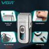 Бритва VGR V 332 Silver/ Шейвер сітковий на USB/Електробритва з подвійним лезом і тримером