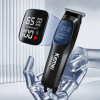 Машинка для стрижки, 3 насадки, USB-C, Kemei KM-2273, Чорний / Акумуляторна машинка для стрижки волосся / Бездротовий тример