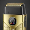 Электрическая бритва для мужчин, от USB, 1400мАч, Kemei T401, Золотистая / Мужская электробритва аккумуляторная / Шейвер