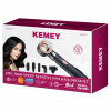 Фен-стайлер для волос KEMEY KM-9205, 1000W, 6 насадок для укладки, с функцией брашинга и выпрямления