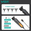 Тример VGR V-930 GREEN, 4 насадки, LED display