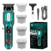 Акумуляторна машинка для стрижки VGR V900 Green з набором насадок