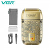 Бритва VGR V 336 Gold / Шейвер аккумуляторная с тройным лезвием / Электробритва 8500 об/мин