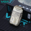 Бритва VGR V 336 Gold / Шейвер аккумуляторная с тройным лезвием / Электробритва 8500 об/мин