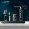 Набір VGR STEPLERSS PRO 4 IN 1 BLACK, машинка для стрижки, тример, електробритва, фен