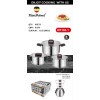 Набор кастрюль Haus Roland HR168-1, 3 шт из нержавеющей стали 1,9/3,6/6,5 л, со складными ручками. Серебристый (HR168-1)