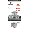 Набор кастрюль Haus Roland HR176-1, 3 шт из нержавеющей стали 2,9/3,9/5,1 л. Серебристый (HR176-1)