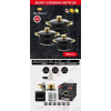 Набор кастрюль Haus Roland HR131-6, 3 шт из нержавеющей стали 2,9/3,9/5,1 л. Черный (HR131-6)