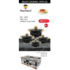 Набор кастрюль Haus Roland HR131-7, 4 шт из нержавеющей стали 2,1/2,9/3,9/6,1 л. Черный (HR131-7)