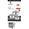 Набор кастрюль Haus Roland HR151-6, 3 шт из нержавеющей стали 2,7/3,6/4,7 л. Серебристый (HR151-6)