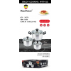 Набор посуды Haus Roland GS-01139R-6PC, 6 предметов из нержавеющей стали 1,9/3,6/6,1 л, с бакелитовыми ручками. Серебристый (GS-01