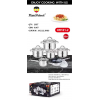 Набор посуды Haus Roland HR101-2,12 предметов из нержавеющей стали: кастрюли 1,9/2,7/3,6/6,1 л, ковш 1,9 л, сковорода 2,9 л (HR101