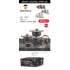 Набор посуды Haus Roland HR120-1 (14 предметов) из нержавеющей стали: кастрюли 2,6/3,6/6,1 л; ковш 1,9 л; сковорода 2,9 л; чайник