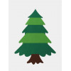 Дитяча Різдвяна ялинка з фетру Без іграшок Chrismas Free ялинка на стіну 95x70 см