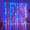 Світлодіодна гірлянда штора з пультом мультик 3х2 м від мережі 200 LED кімнатна гірлянда завіса на вікно