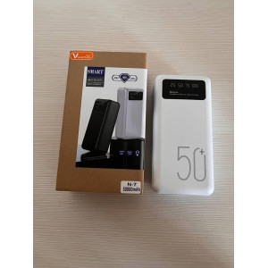 Зарядний пристрій Power Bank Viaking 50000 mAh smartquality N7 на 3 роз'єми з ліхтариком, Портативна бат