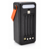 Power Bank 80000 mAh с солнечной панелью и фонариком YM-638CX, Мощный внешний аккумулятор 4 USB, Черный