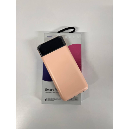 Повербанк со встроенными кабелями KT T51X 10000mAh Персиковый