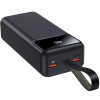 Повербанк KPG-402 40000 мА·год чорний із ліхтариком, 2 USB, microUSB та Type-C