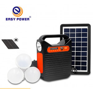 Фонарь-Power Bank EP-391bt радио-блютуз с солнечной панелью+лампочки 3шт