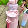 Пляшка для води 3 в 1 Bottle AND264 Рожево-блакитна комплект із 3 спортивних пляшок для води