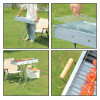Розкладний мангал переносний 70х70х30 см, BARBECUE TRAY 770T, Сріблястий