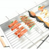 Розкладний мангал переносний 70х70х30 см, BARBECUE TRAY 770T, Сріблястий