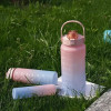 Бутылка для воды 3 в 1 Bottle AND264 Розово-голубая Комплект из 3 спортивных бутылок для воды