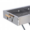 Переносний мангал із решіткою 80х78х30 см, BARBECUE TRAY 770SS, Сріблястий / Барбекшниця / Розкладний мангал барбекю