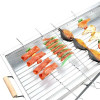 Переносний мангал із решіткою 80х78х30 см, BARBECUE TRAY 770SS, Сріблястий / Барбекшниця / Розкладний мангал барбекю
