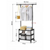 Вішалка підлогова SINGLE-POLE SHOE RACK 107-2 з полицями для взуття