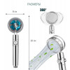Водоощадна воронка-насадка для душу Turbocharged shower head з функцією стоп і обертанням на 360°