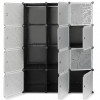 Пластикова складана шафа Storage Cube Cabinet «МР 312-62» Чорна (110х37х146см)