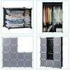 Пластикова складана шафа Storage Cube Cabinet «МР 312-62» Чорна (110х37х146см)