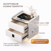 Розумна прикроватна тумба YJXF01 White з вбудованим сейфом, бездротовою зарядкою та Bluetooth-колонкою (Біла екошкіра)