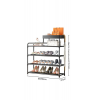 Стеллаж для обуви Shoe rack BLACK Полка для обуви-08-02, Металл, 60х18.5х78.5 см