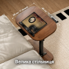 Журнальний столик Grant з регулюванням висоти 45-80 см і поворотною стільницею 360° з нахилом, МДФ + метал, колір темне дерево