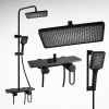 Змішувач для ванної кімнати з душовим гарнітуром Shower Set AND YLN16001H, чорний матовий