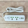 Мережевий фільтр живлення 2 м, 2 розетки + 2хUSB + 1хType-C, 2500Вт, WL-4/ Подовжувач з вимикачем