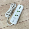 Мережевий фільтр живлення 2 м, 2 розетки + 2хUSB + 1хType-C, 2500Вт, WL-4/ Подовжувач з вимикачем