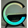 Нічник акумуляторний із годинником G BT-3401 Smart Light Sound Machine Чорний
