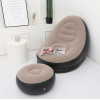 Надувне садове крісло з пуфиком Air Sofa Comfort zd-33223, велюр, 76*130 см