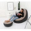 Надувне садове крісло з пуфиком Air Sofa Comfort zd-33223, велюр, 76*130 см