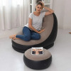 Надувне садове крісло з пуфиком Air Sofa Comfort zd-33223, велюр, 76*130 см