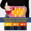 Электро‑пояс с подогревом USB 105×20 см, графеновый нагрев, 3 режима, портативный, серый