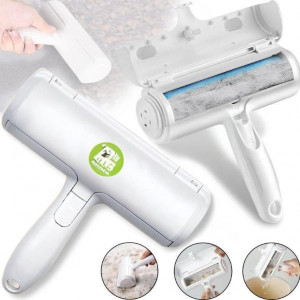Щітка для збирання та видалення шерсті тварин Біла Pet Hair Remover Roller ролик із контейнером для чищення
